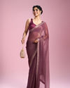 Pink Gajree Organza Saree